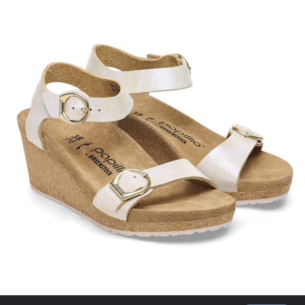 Birkenstock Women's Papillio Soley Sandcastle Wedge Sandals